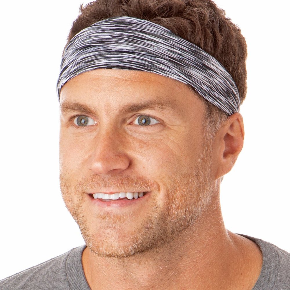 Xflex Men's Grey Space Dye Sports Adjustable & Stretchy Workout Headband